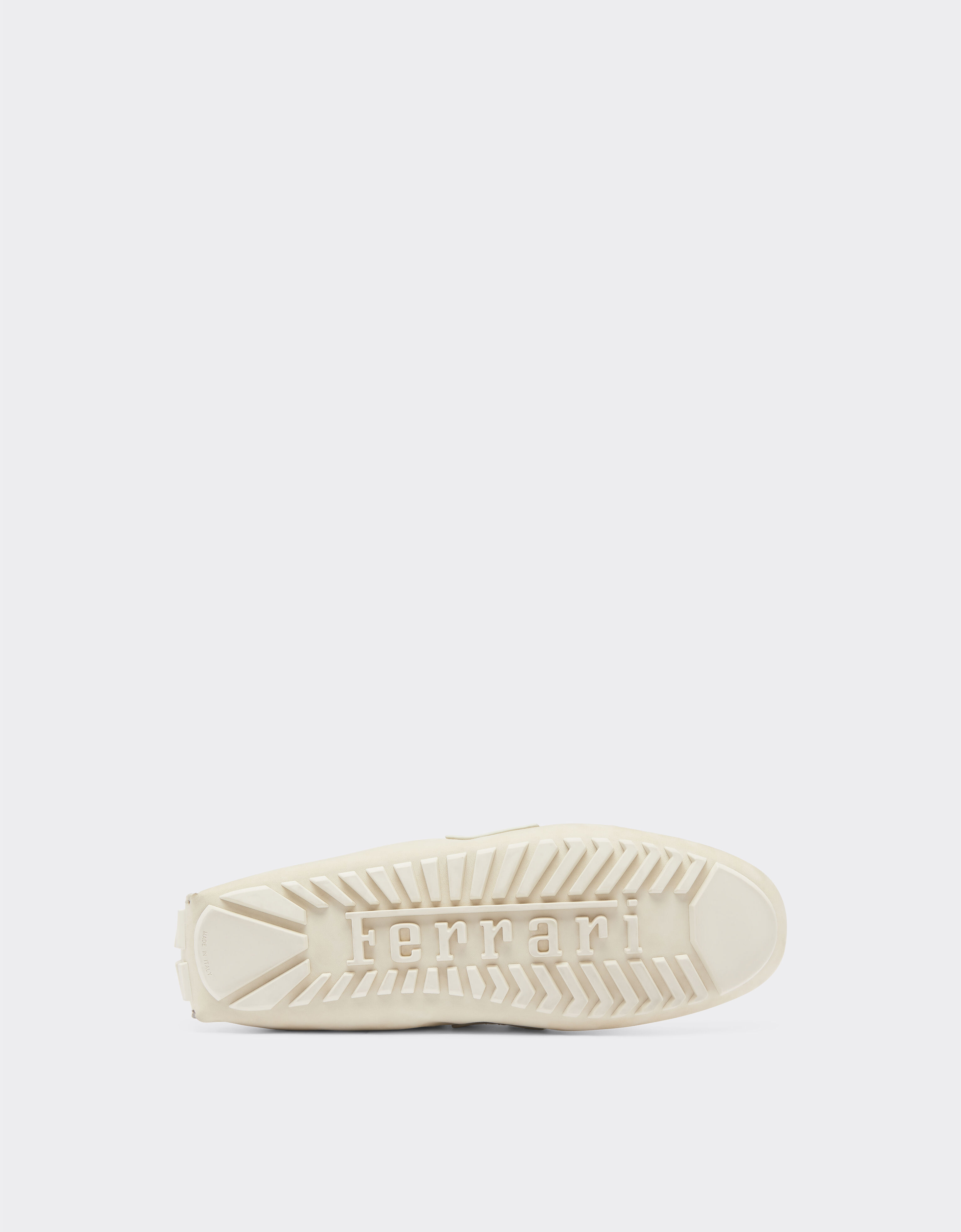 Ferrari Driver loafers in nubuck leather Ecru 22034f