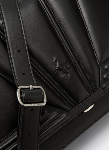 Ferrari 法拉利 GT Bag 3D 图案顶部手柄皮革手袋 黑色 20324f