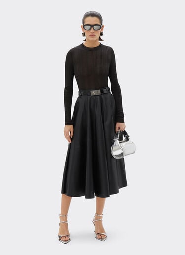 Ferrari Long-sleeved top in viscose and lurex Black 21664f