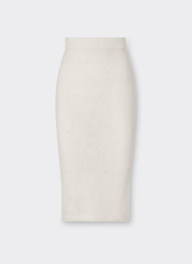 Ferrari Pencil skirt in cashmere and merino wool Ivory 21661f