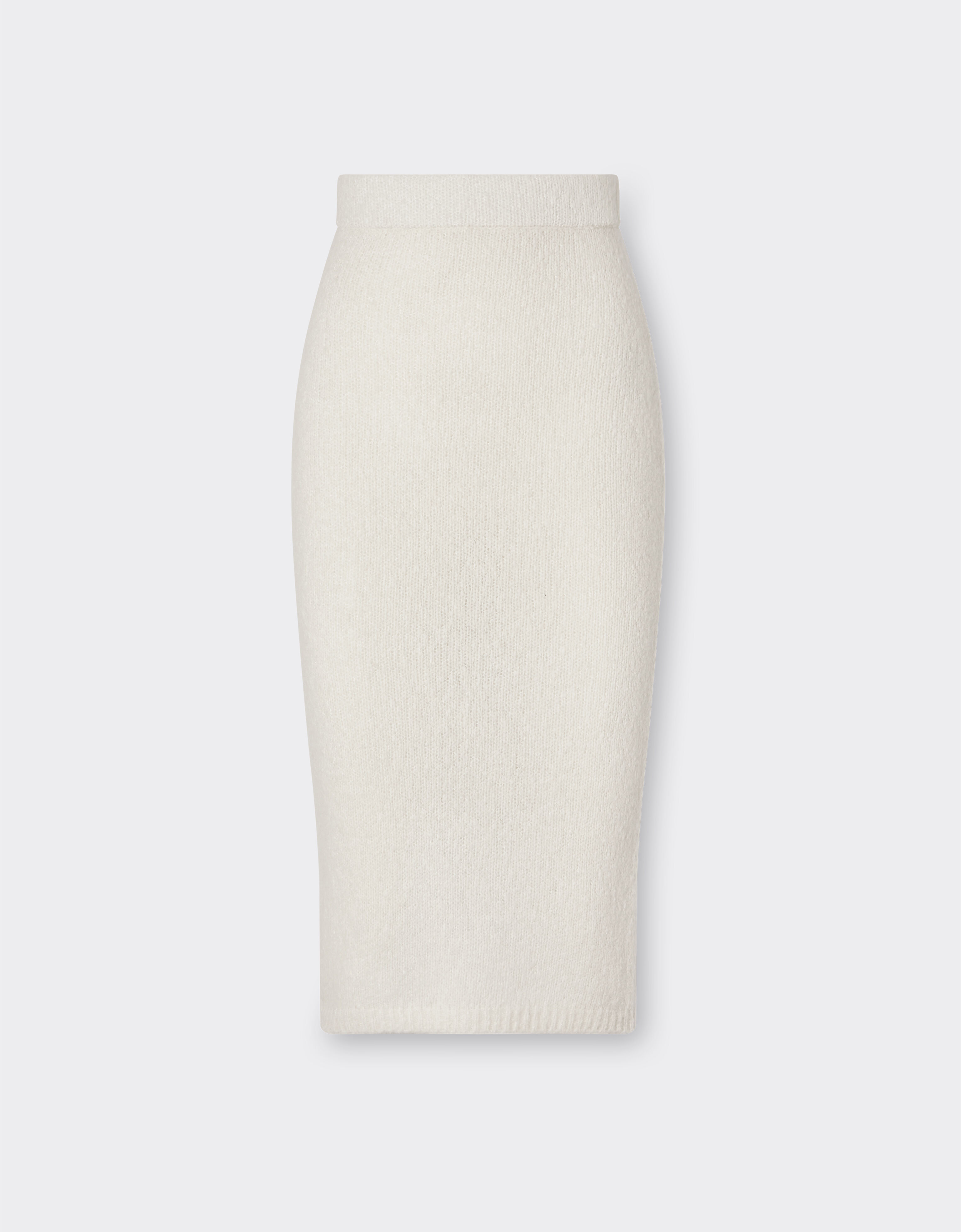 Ferrari Pencil skirt in cashmere and merino wool Ivory 21661f