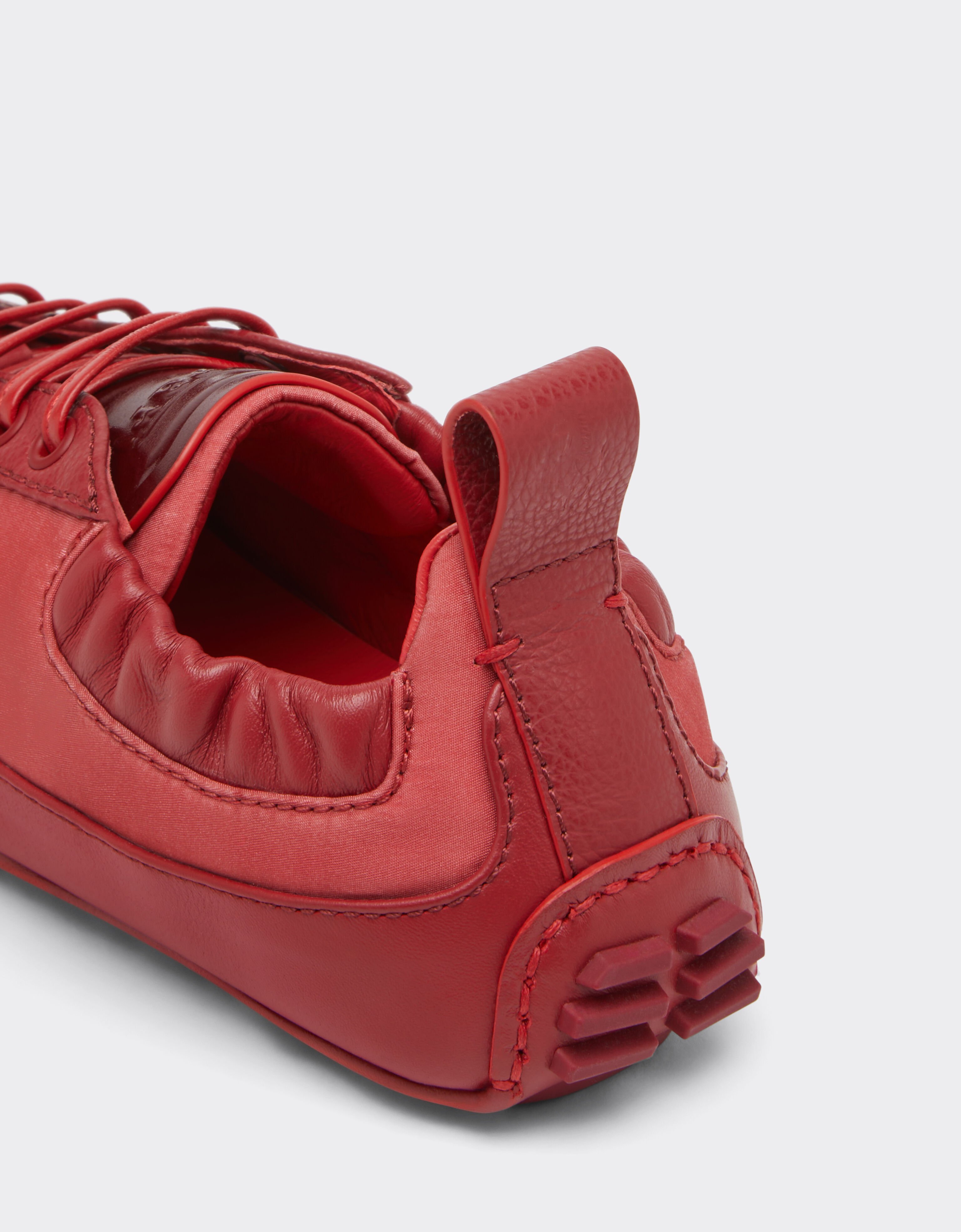 Ferrari Baskets driver en nylon, daim et cuir Maison Red 50769f