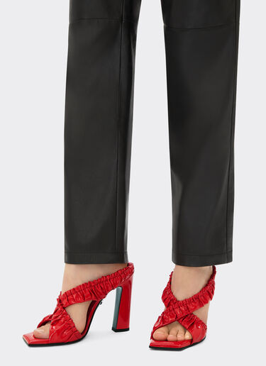 Ferrari High sandals in patent leather Rosso Dino 22025f