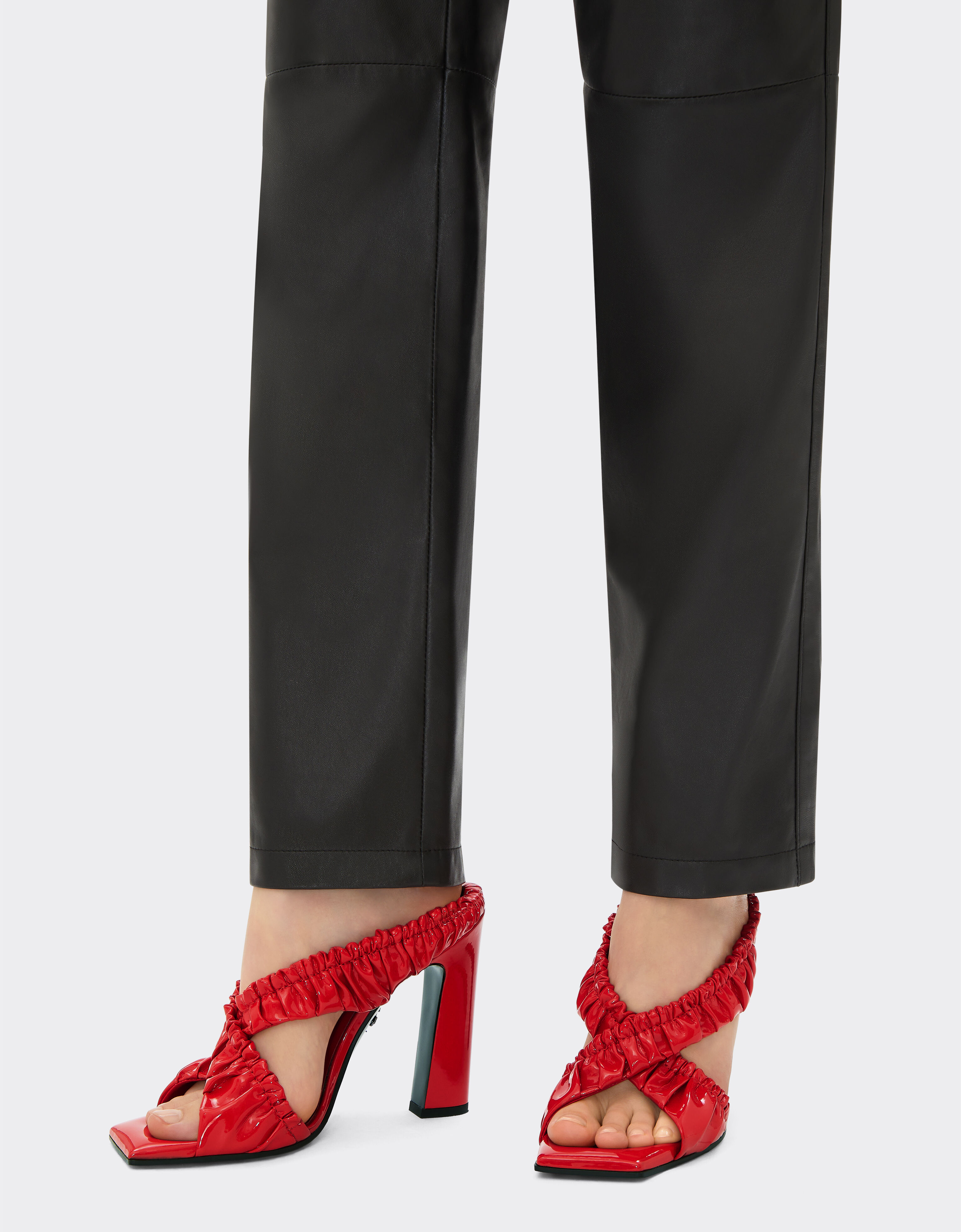 Ferrari High sandals in patent leather Rosso Dino 22025f
