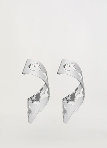 Ferrari Spiral earrings with Prancing Horse perforated pattern Charcoal 20054f