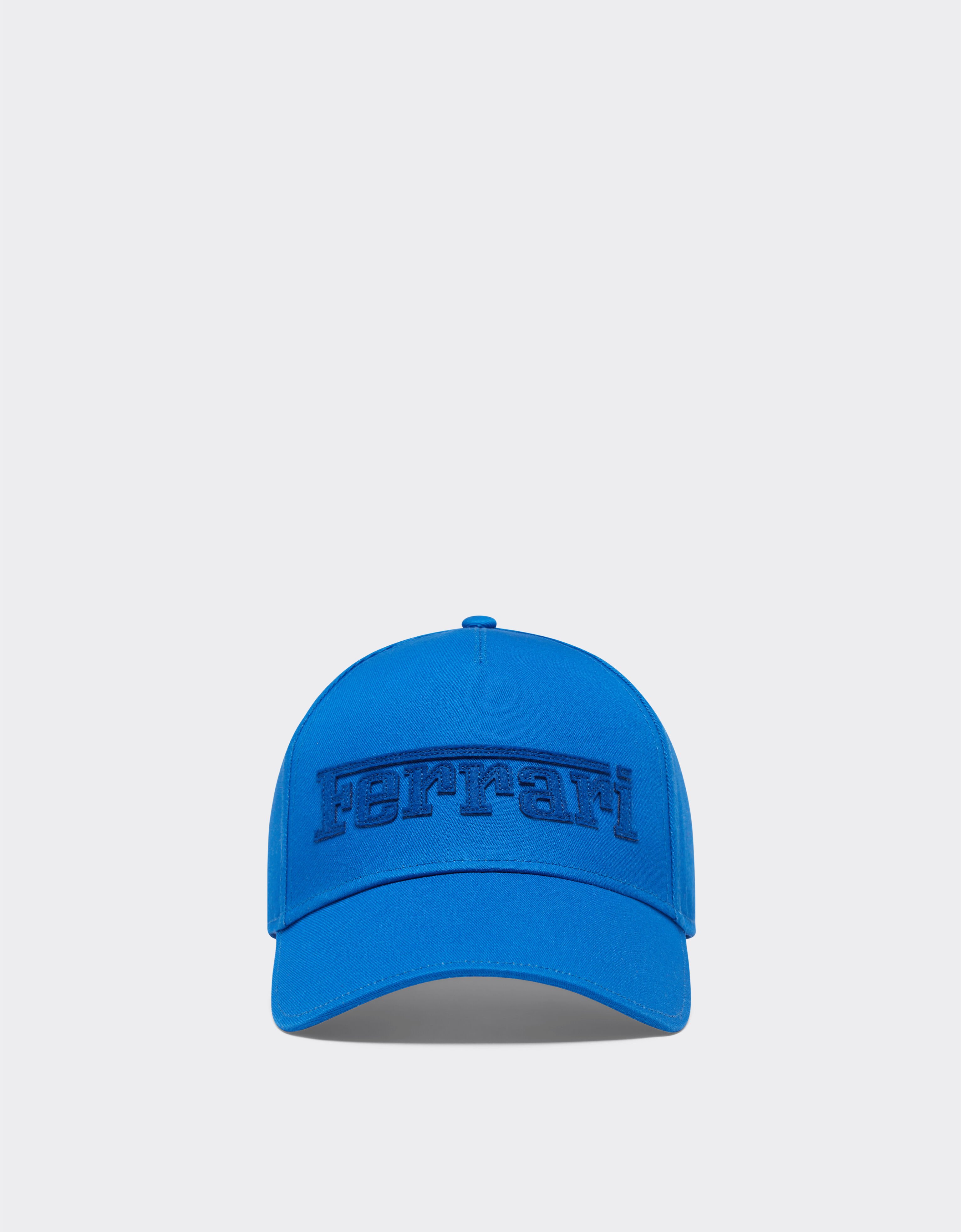 Ferrari Baseball cap with embroidered Ferrari logo Klein Blue 21580f