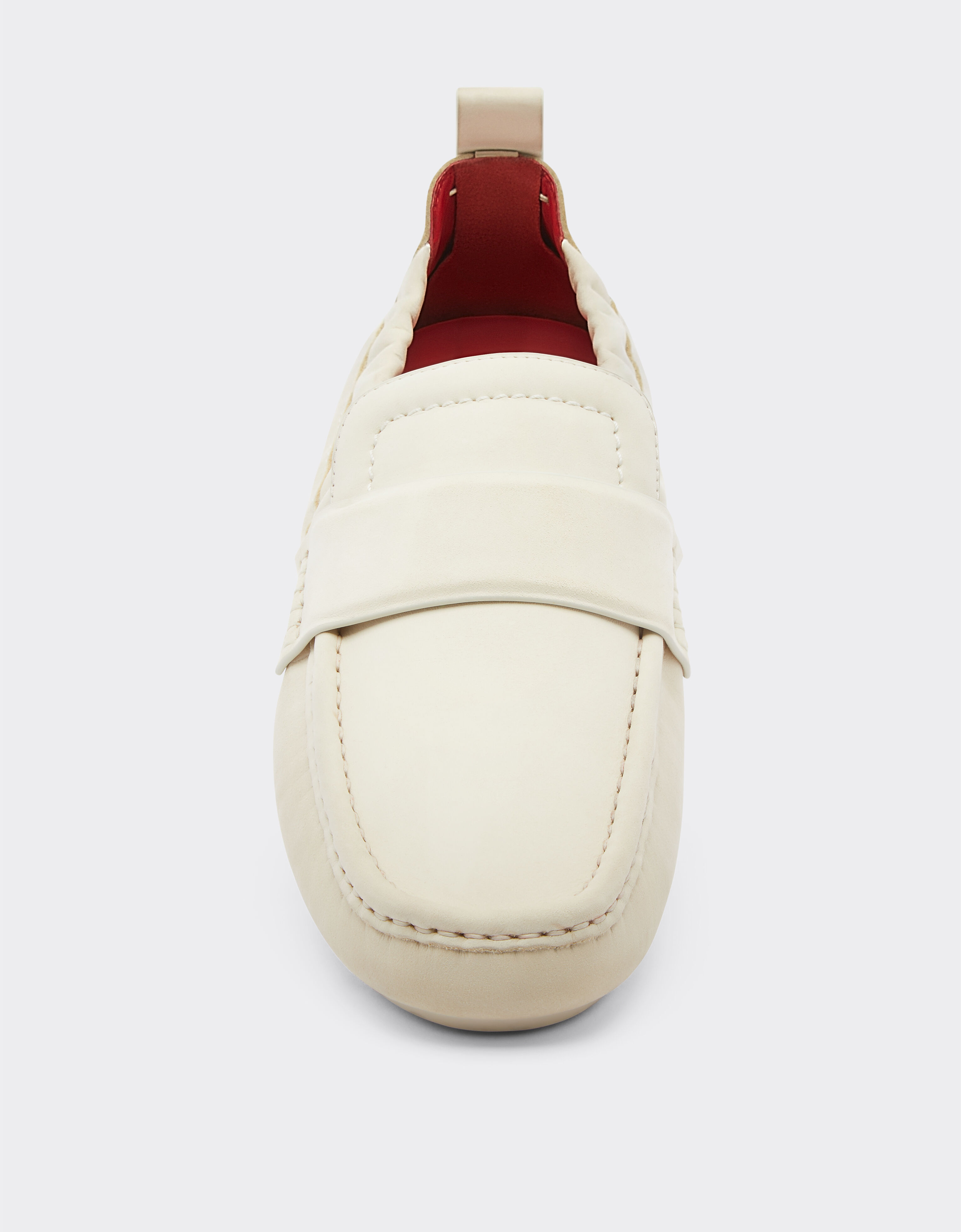 Ferrari Driver loafers in nubuck leather Ecru 22034f