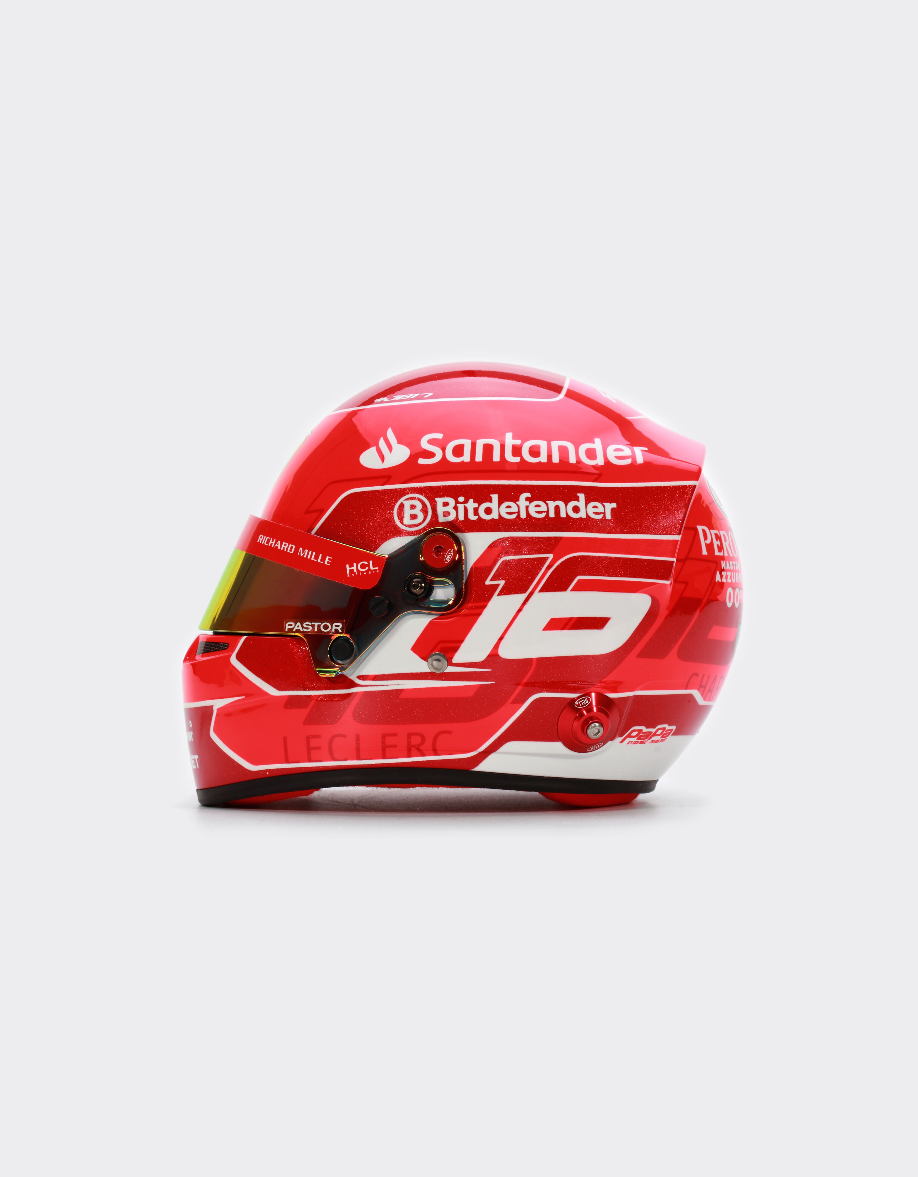 Ferrari 2024 Charles Leclerc mini helmet in 1:2 scale Red F1344f