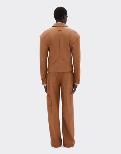 Ferrari Deer-effect nappa leather blouson Cognac 49909f
