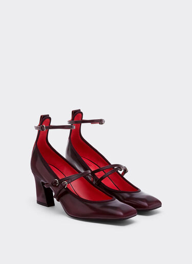 Ferrari Leather Mary Jane pumps Cherry 22732f