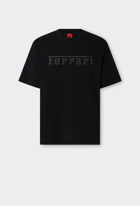 Ferrari T-shirt in cotone con logo Ferrari Dark Grey 21242f