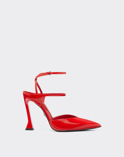 Ferrari Pump shoe in coated leather Rosso Dino 22010f