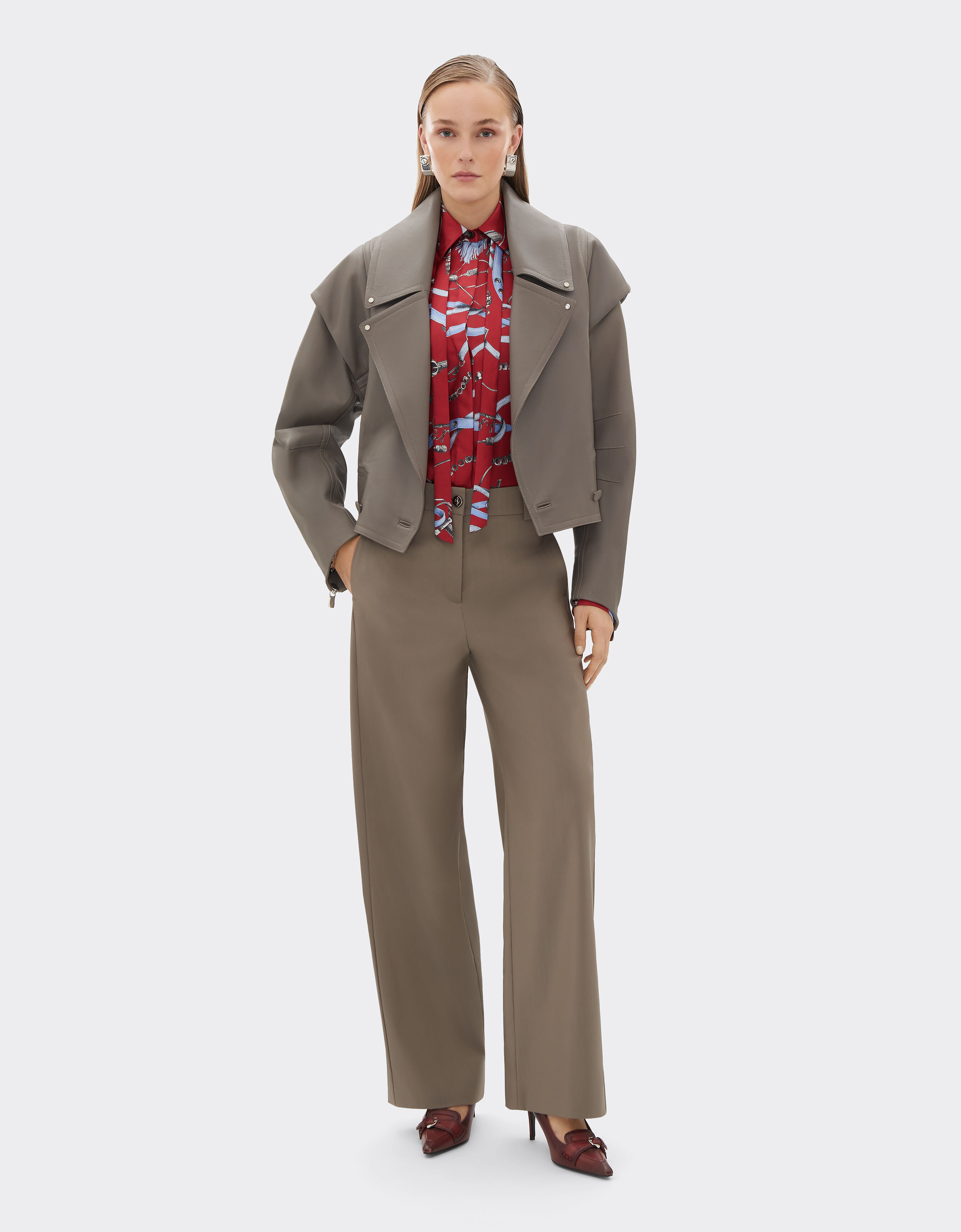 Ferrari Blouson en cuir nappa gommé Clay 50077f