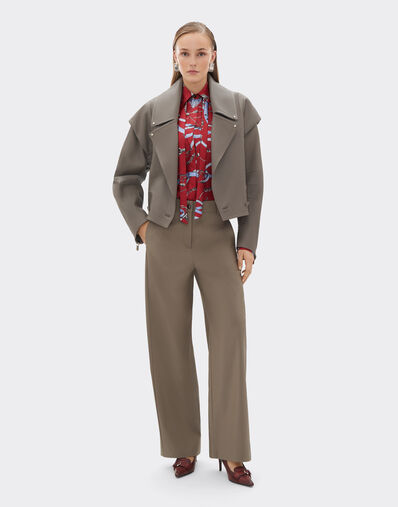 Ferrari Blouson en cuir nappa gommé Clay 50077f