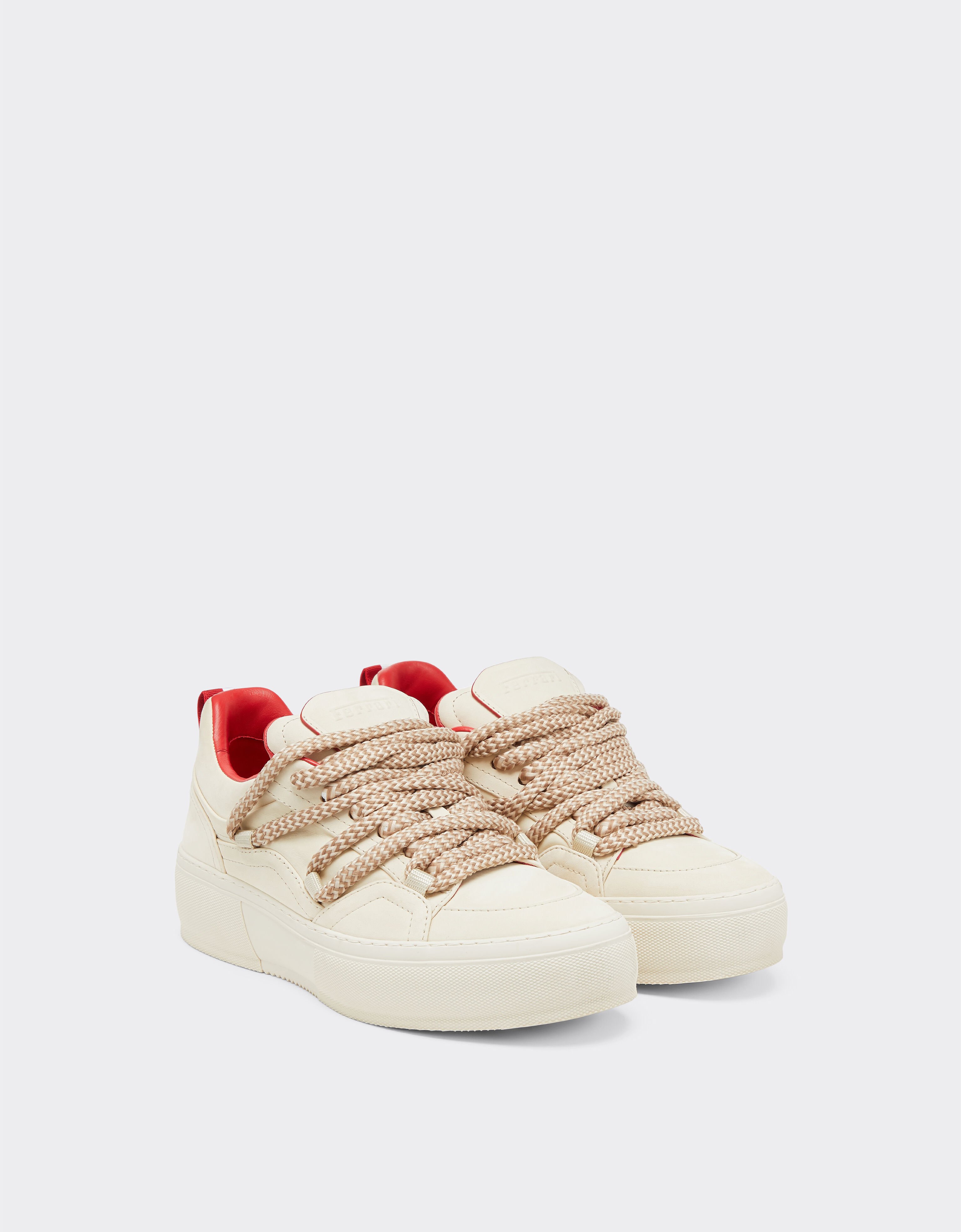Ferrari Ferrari x Charles Leclerc low-top nubuck trainers Ecru 49186f