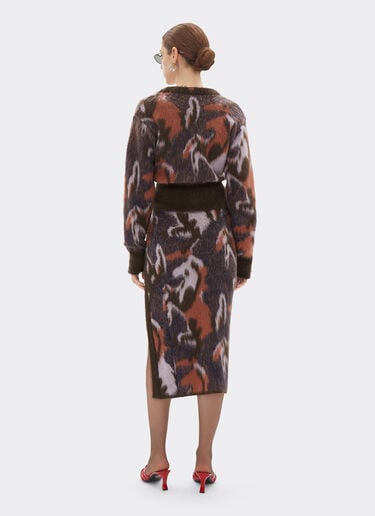 Knit skirt with Cavallino Ikat pattern Ferrari Knit skirt with Cavallino Ikat pattern Espresso 22532f