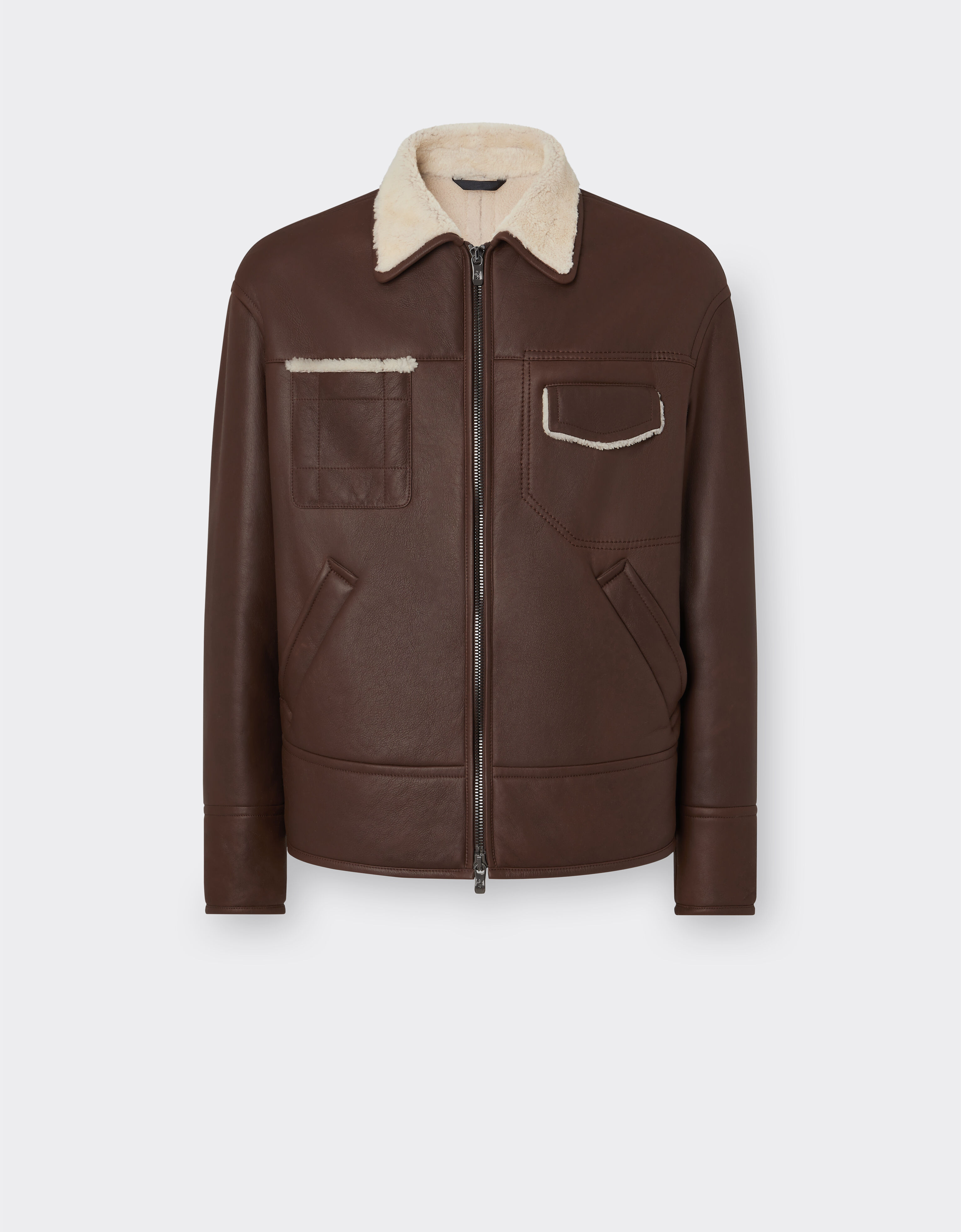 ${brand} Giacca bomber in shearling ${colorDescription} ${masterID}