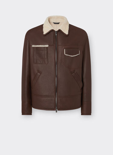 Ferrari Veste bombardier en shearling Tabac 21177f