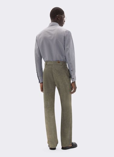 Pantaloni in Cady di Viscosa con Effetto Lavato Ferrari Pantaloni in Cady di Viscosa con Effetto Lavato Olive green CWMTR0016WVI0005f