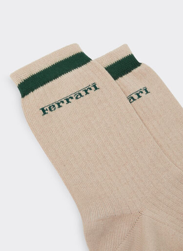 Long cotton socks with Ferrari logo Ferrari Long cotton socks with Ferrari logo Chalk 49190f