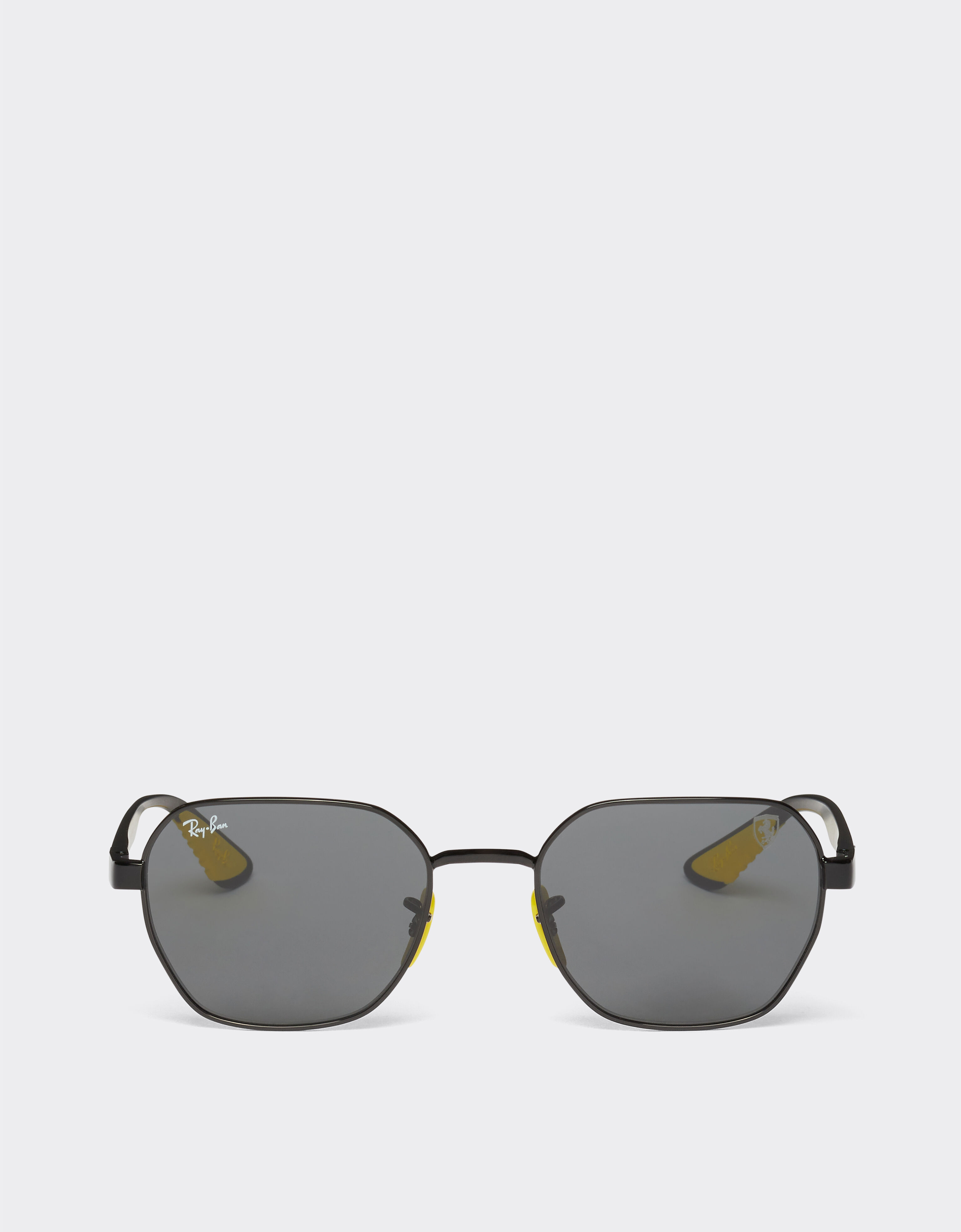 Ferrari Ray-Ban für Scuderia Ferrari Sonnenbrille 0RB3794M aus schwarzem Metall mit grauen Gläsern Mattschwarz F1257f