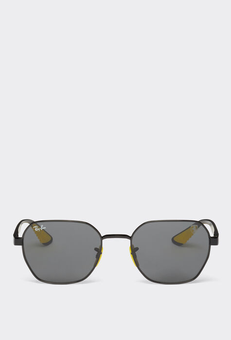 Ferrari Ray-Ban für Scuderia Ferrari Sonnenbrille 0RB3794M aus schwarzem Metall mit grauen Gläsern Ingrid F1297f