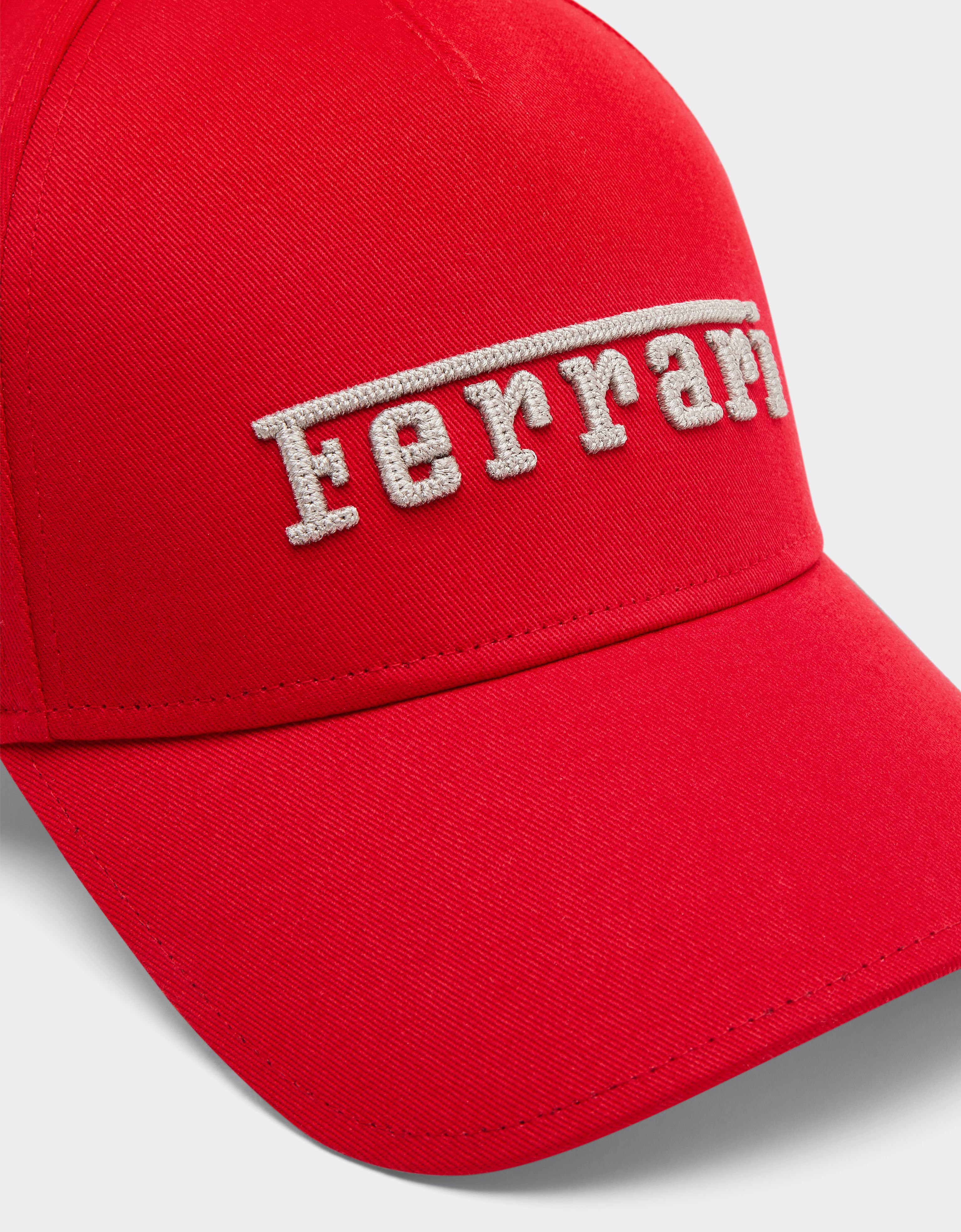 Baseball cap with embroidered Ferrari logo Ferrari Baseball cap with embroidered Ferrari logo Racing red 22825f