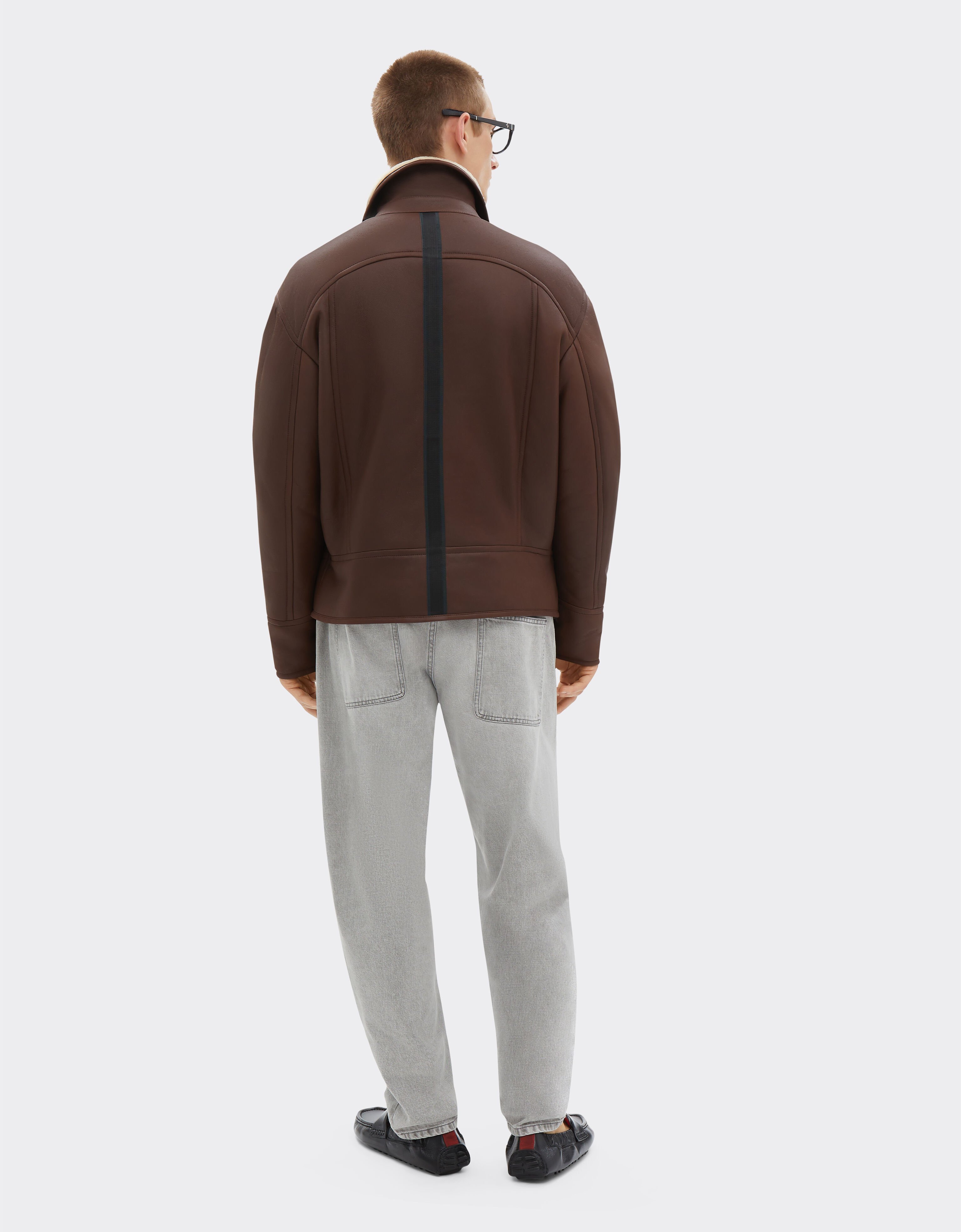 Ferrari Giacca bomber in shearling Tobacco 21177f