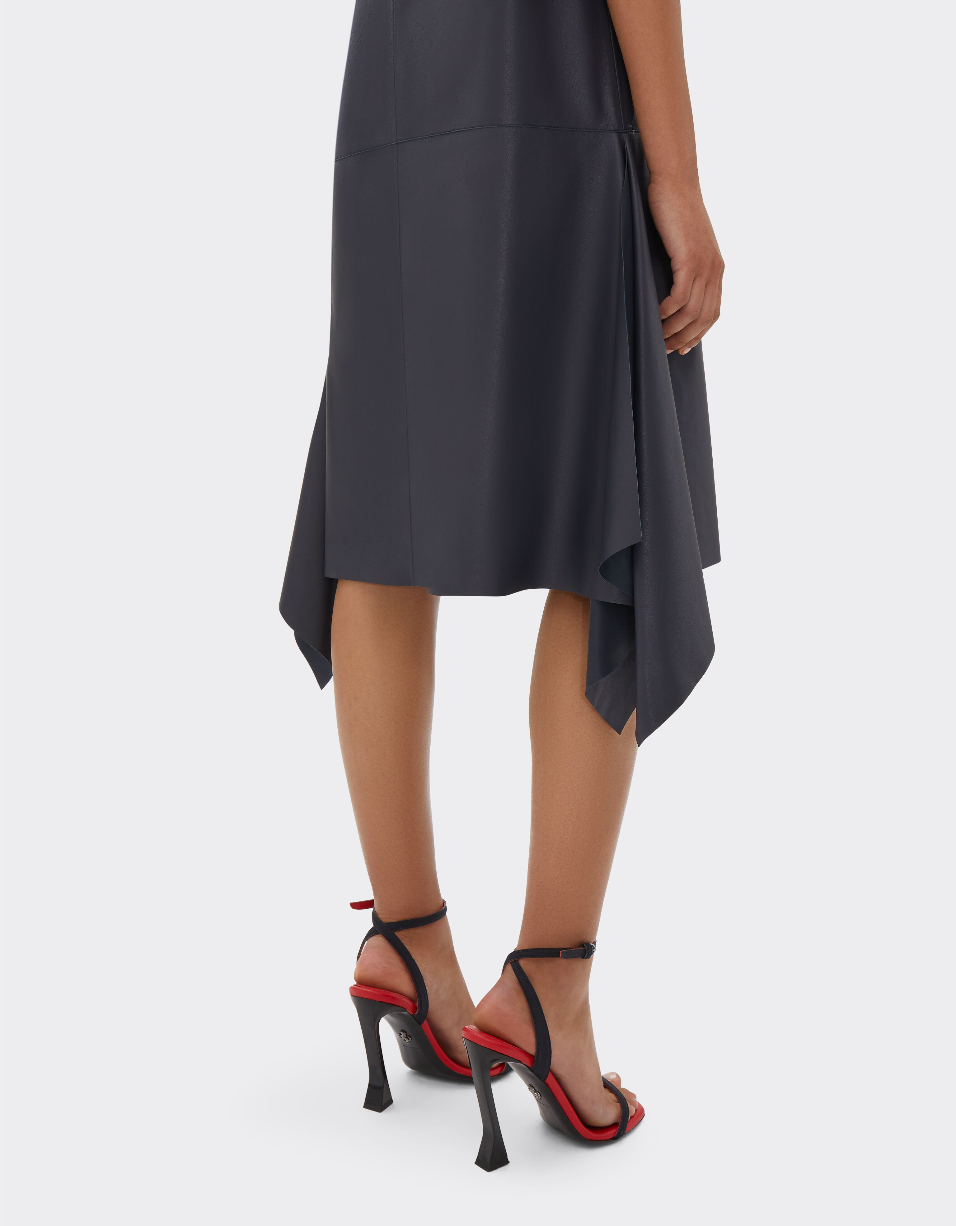 Ferrari Midi dress in nappa leather Navy 21783f