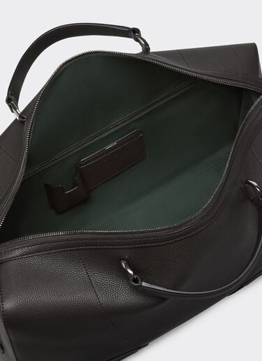 Ferrari Grained leather duffle bag Dark Brown 21371f