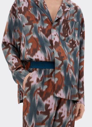 Silk trousers with Cavallino Ikat print Ferrari Silk trousers with Cavallino Ikat print Peacock 22638f