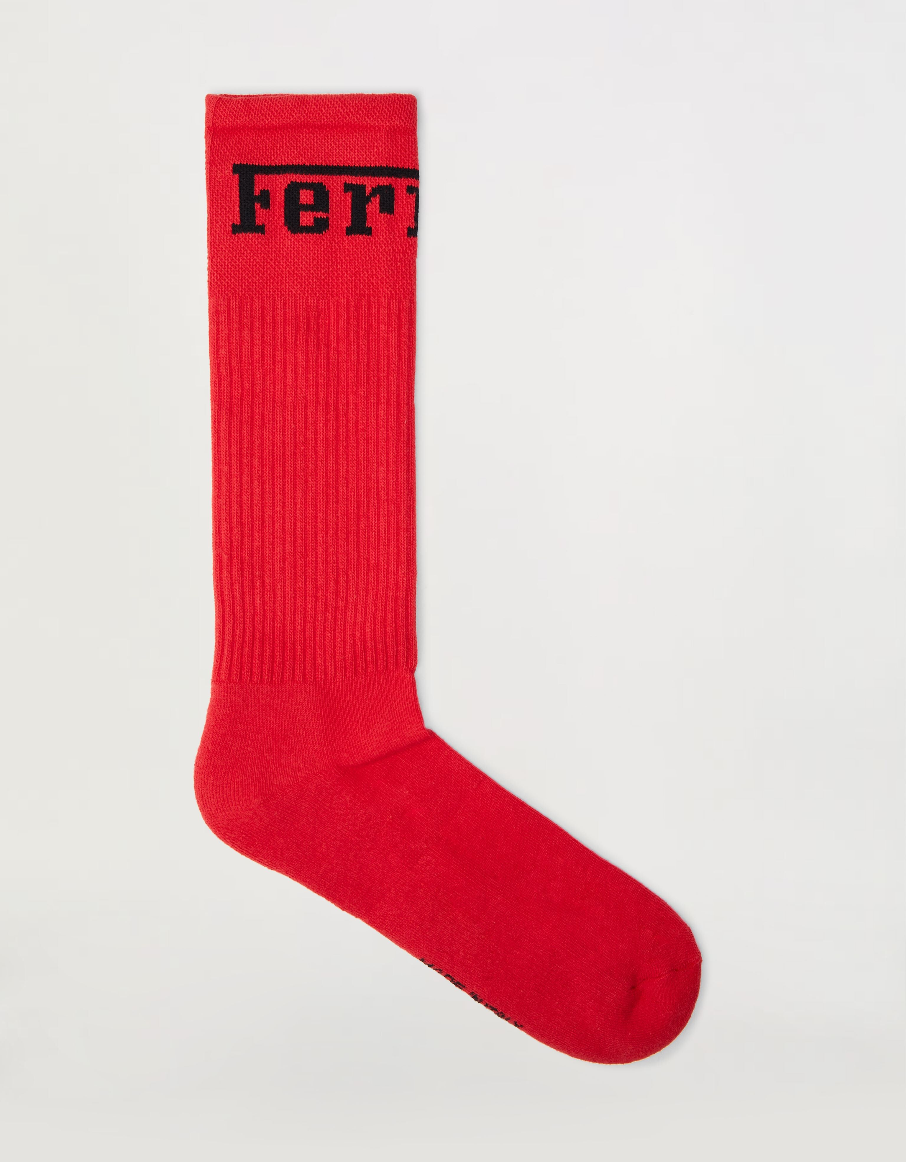 Ferrari Cotton blend socks with Ferrari logo Rosso Corsa 20007f