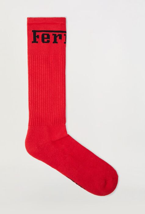 Ferrari Socken aus Baumwollmischung mit Ferrari-Logo Rosso Corsa 20007f