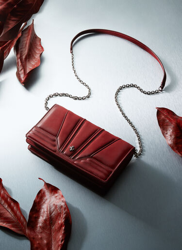 Ferrari Ferrari GT wallet in shaded nubuck with chain shoulder strap Maison Red 50395f