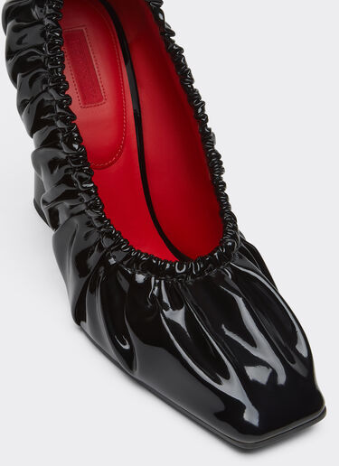 Ferrari Patent leather curled pump shoe Black 21447f