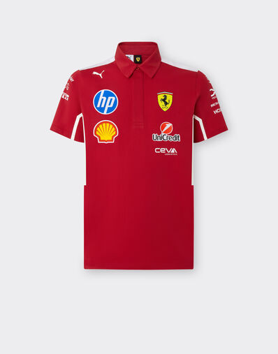 Ferrari Puma for Scuderia Ferrari HP 2025 Team polo shirt Red LA04Jf