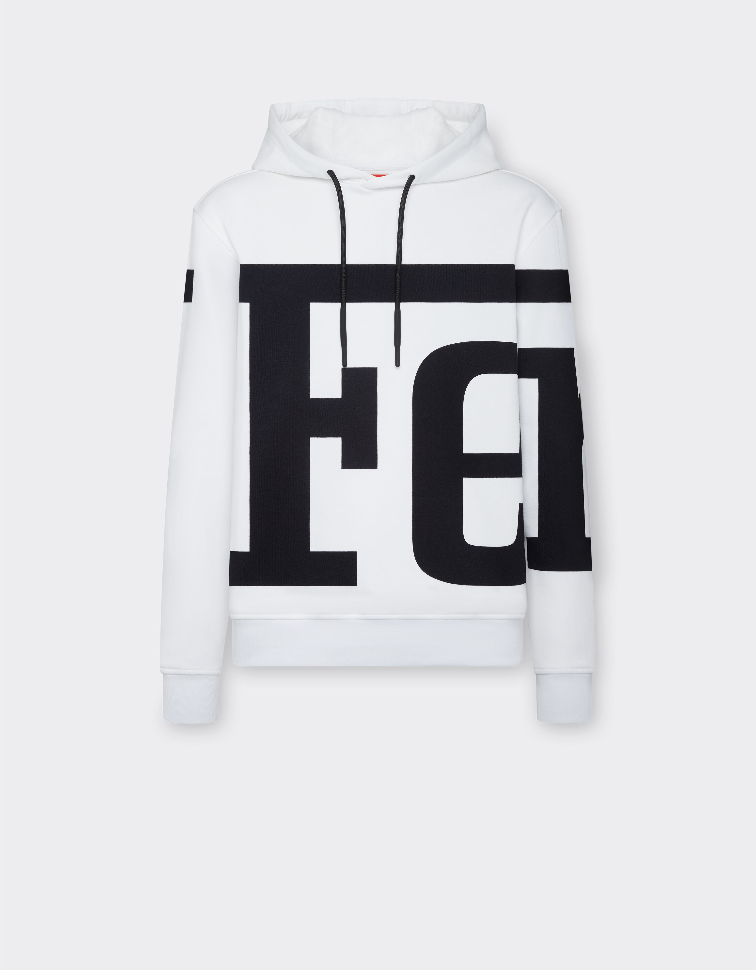 ${brand} Felpa con cappuccio e stampa logo Ferrari ${colorDescription} ${masterID}