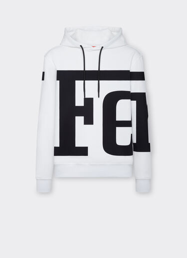 Ferrari Sweatshirt mit Kapuze und Ferrari-Logoprint Optisch Weiß 48515f