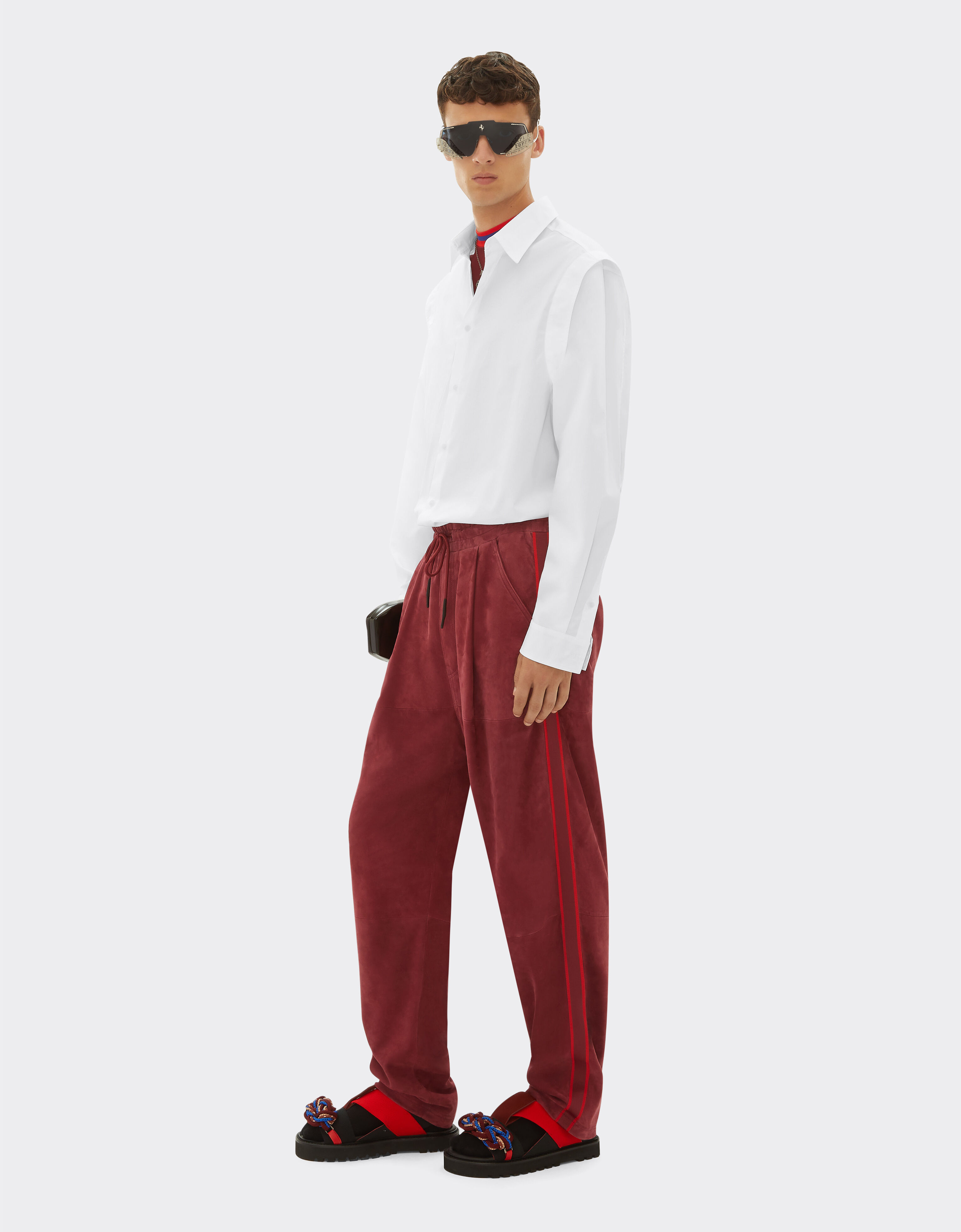 Ferrari Cotton shirt with 3D grosgrain taping Optical White 48315f