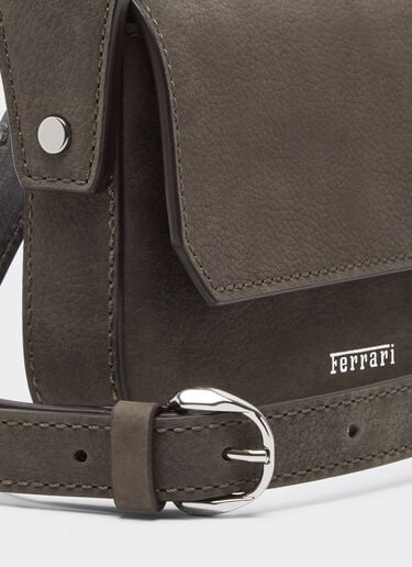 Ferrari Cartera de piel con correa Antracite CBMWC0001YL00066f