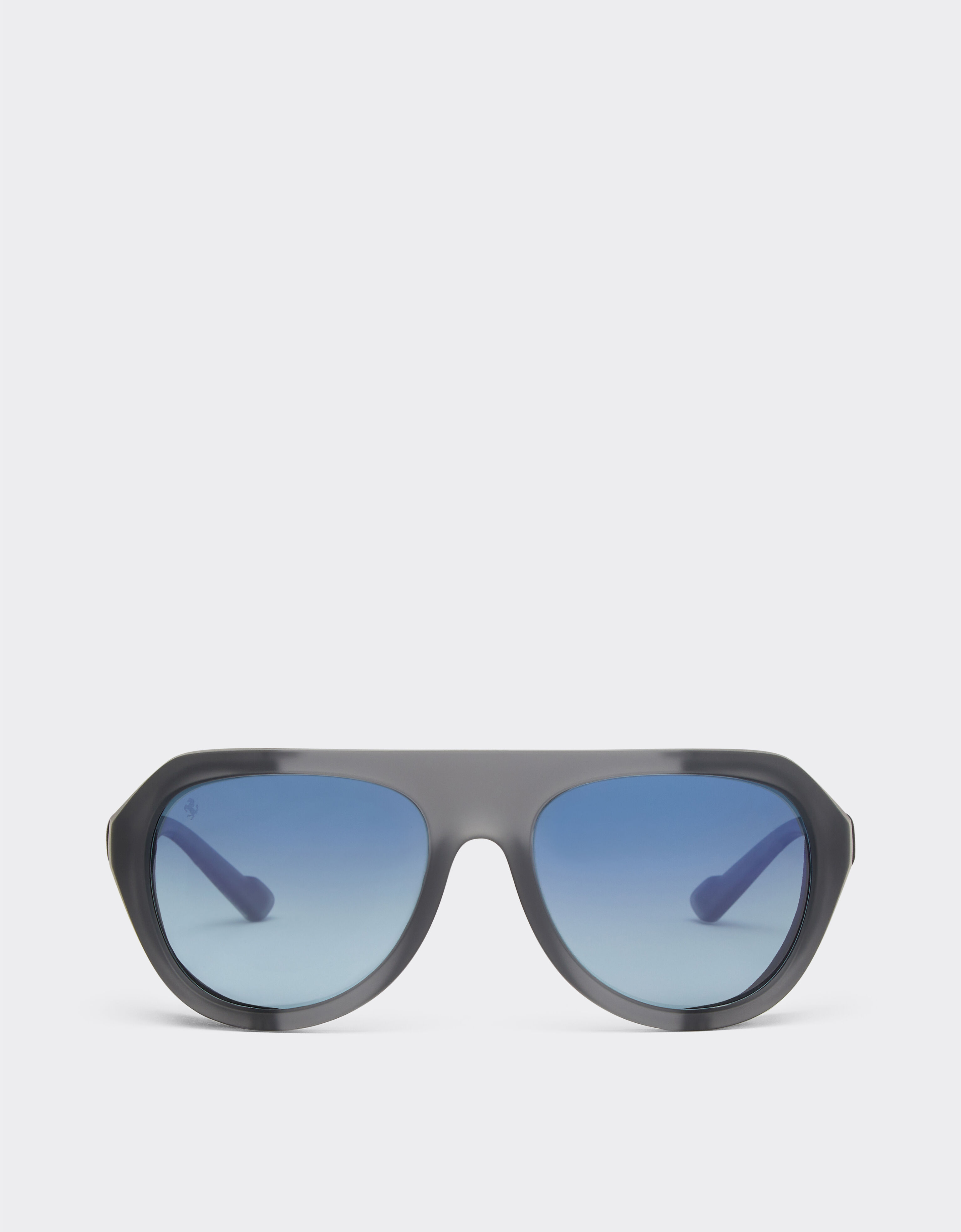 Ferrari Ferrari matt grey sunglasses with leather details and polarised lenses Black F1201f
