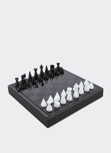 Ferrari Schachspiel aus Holz und Carbonfaser Schwarz 48587f