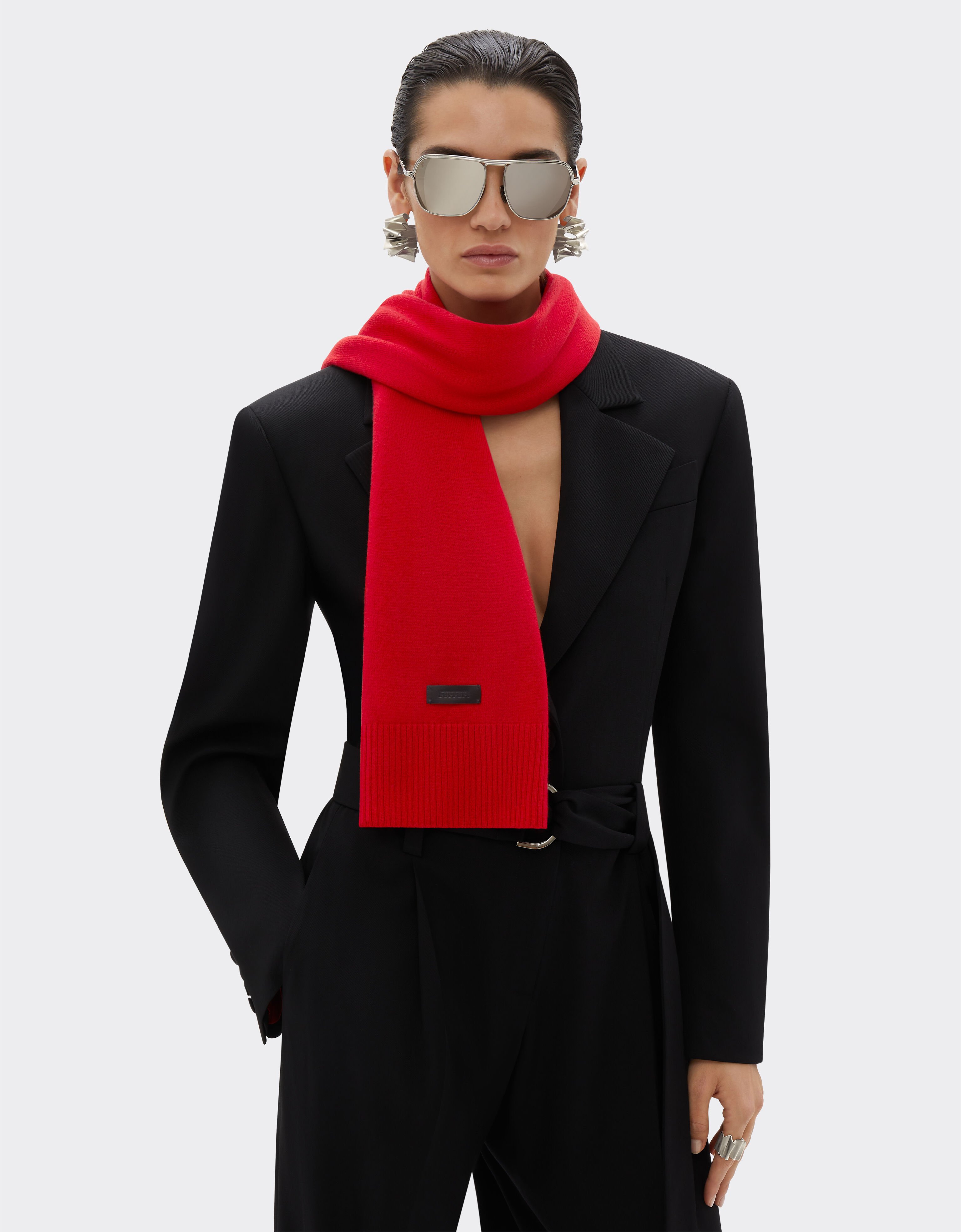 Ferrari Wool and cashmere scarf Rosso Dino 21732f
