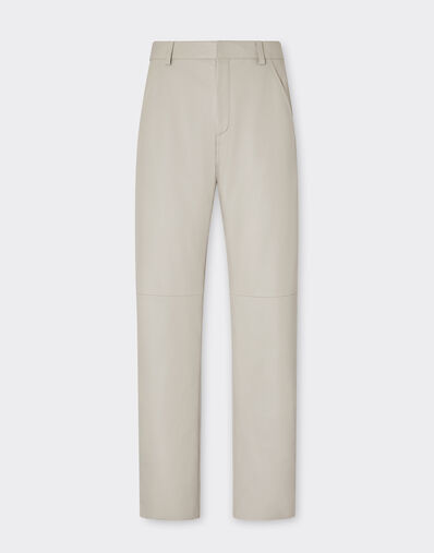 Ferrari Chinos in nappa leather Ecru 21777f