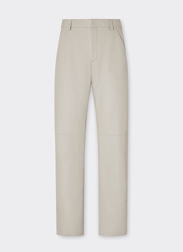 Ferrari Chinos in nappa leather Ecru 21777f