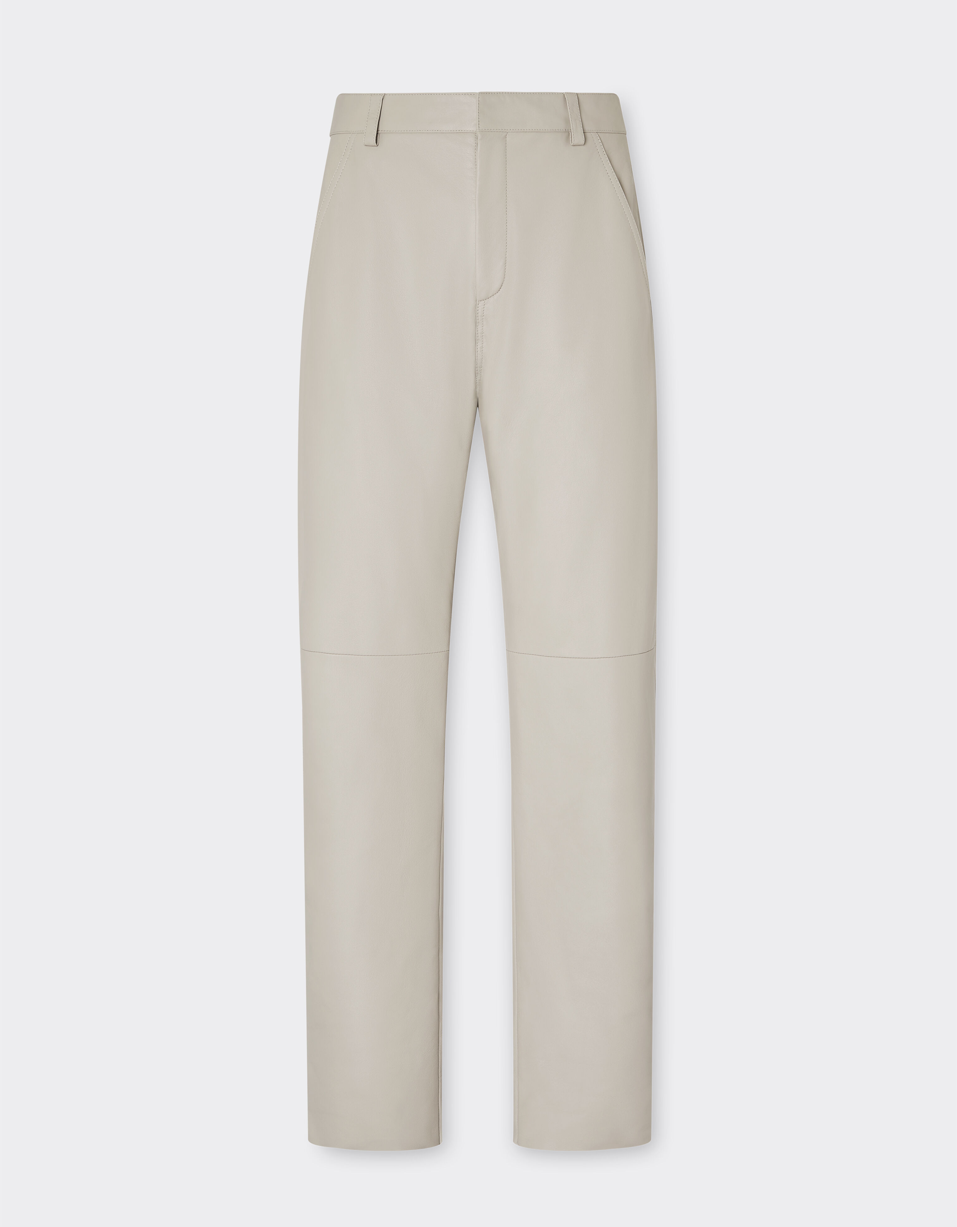 Ferrari Chinos in nappa leather Ecru 21777f