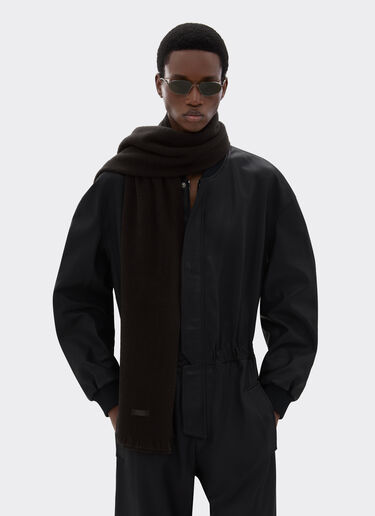Ferrari Wool scarf Dark Brown 21335f