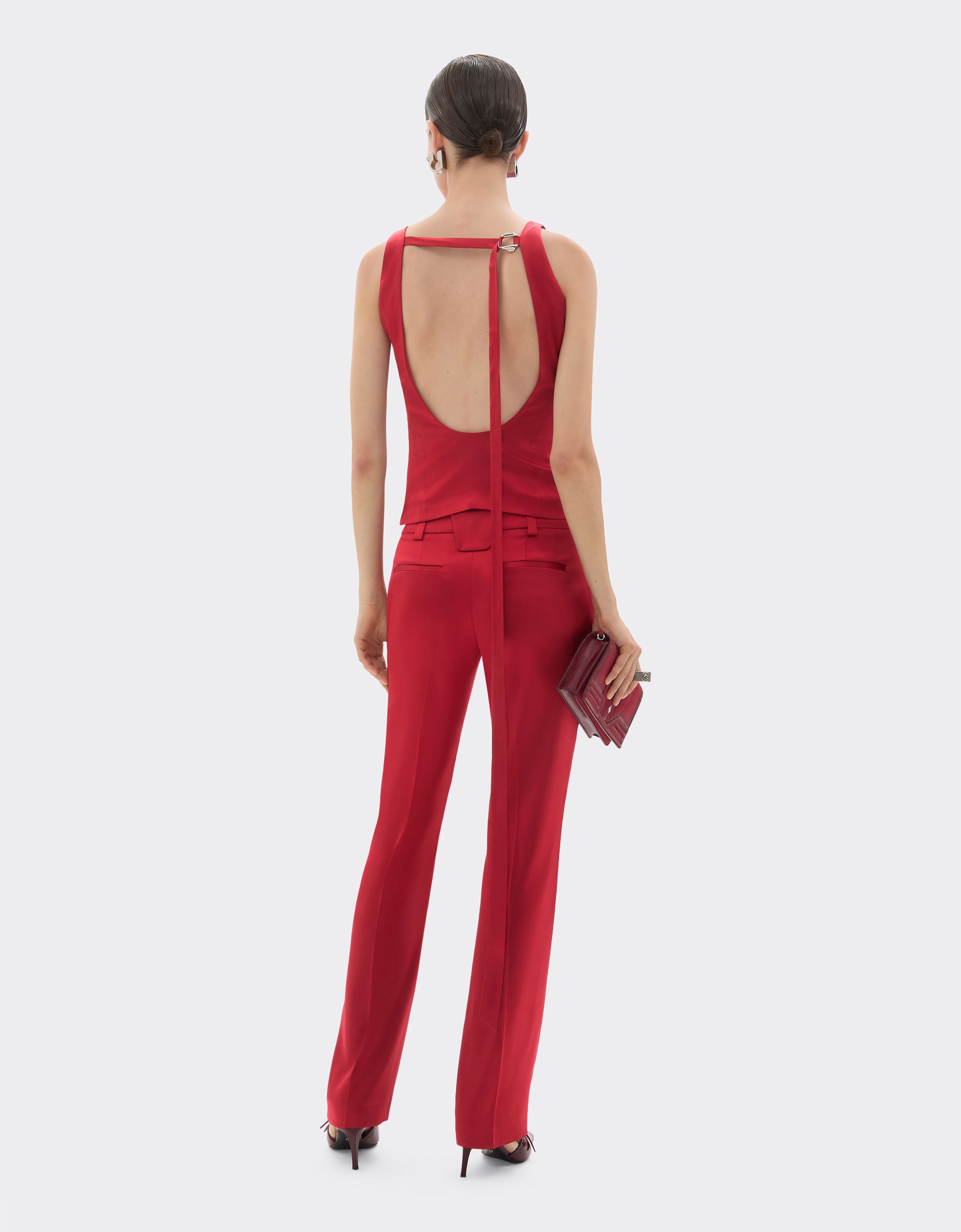 Ferrari Stretch satin top Maison Red 49932f