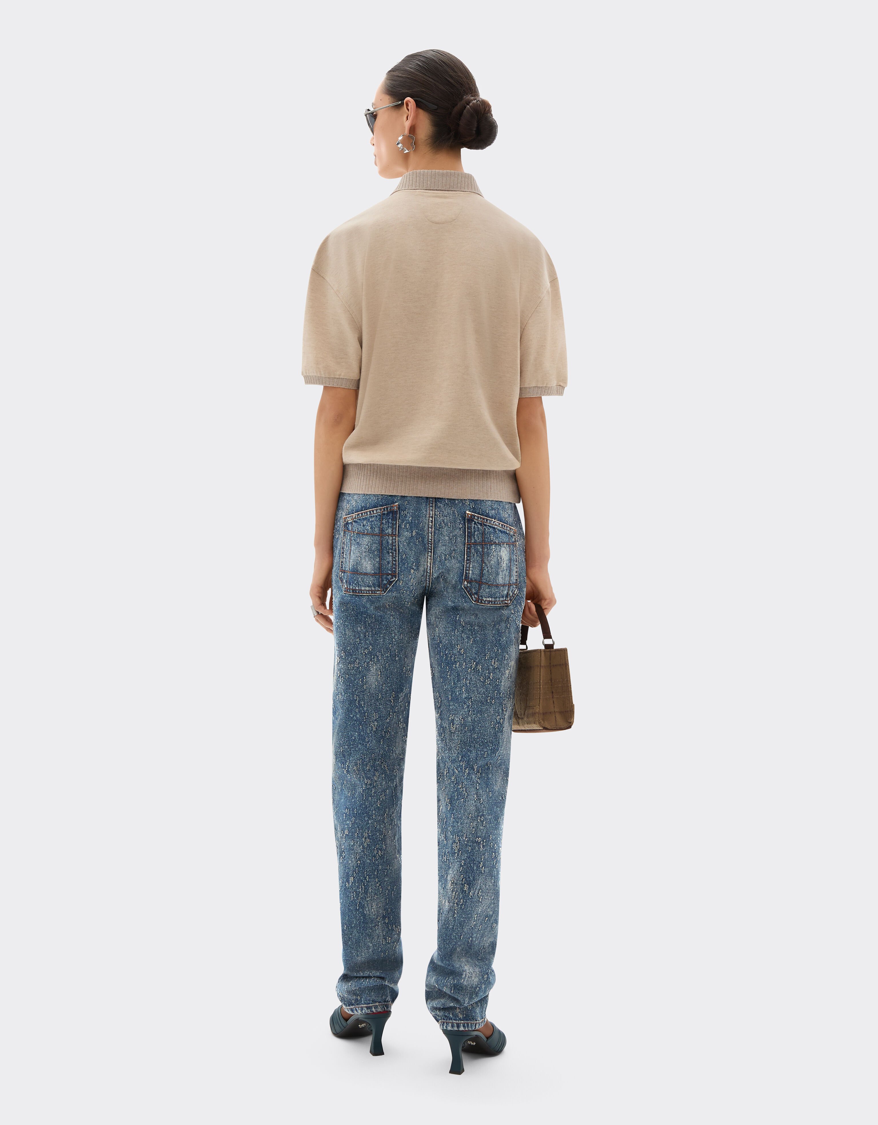 Ferrari Pantalon en denim aiguilleté et lavé Denim 22507f