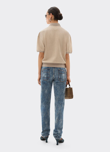 Pantalon en denim aiguilleté et lavé Ferrari Pantalon en denim aiguilleté et lavé Denim 22507f